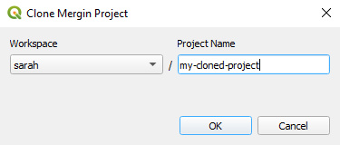 Clonar o projeto « Mergin Maps » em QGIS