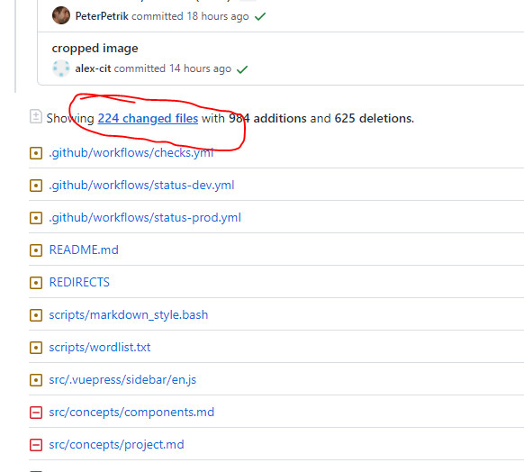 Resumo das alterações no GitHub