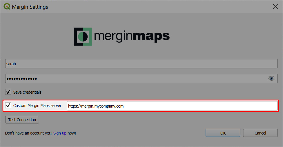 Servidor personalizado em Mergin Maps  Configuração do pluginQGIS 
