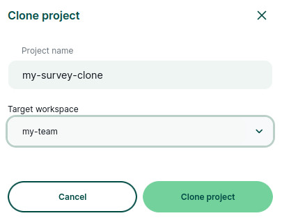 Atribuir um nome ao projeto clonado