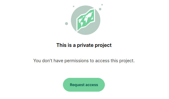 Solicitar acesso a um projeto privado Solicitar acesso a um projeto privado