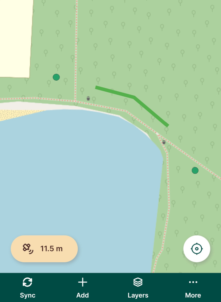Camada com nova simbologia na aplicação móvel « Mergin Maps »