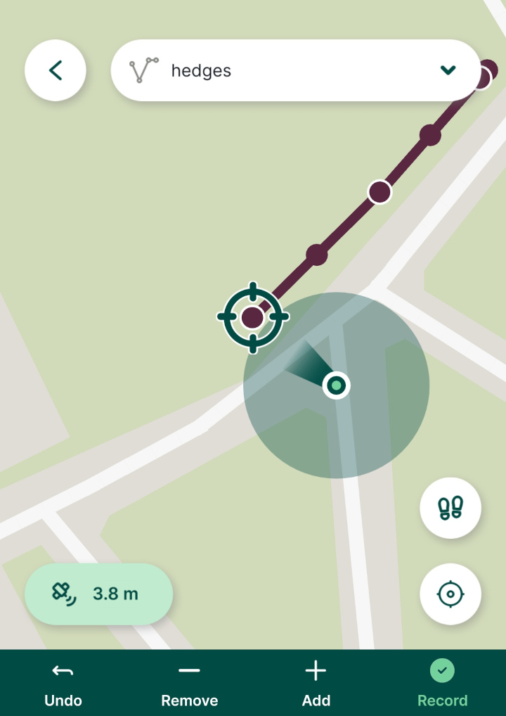Funcionalidade de linha de nivelamento na aplicação móvel « Mergin Maps »