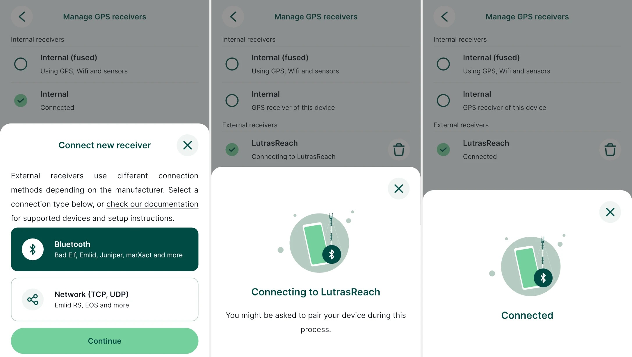 Ligar a um dispositivo GPS com Bluetooth