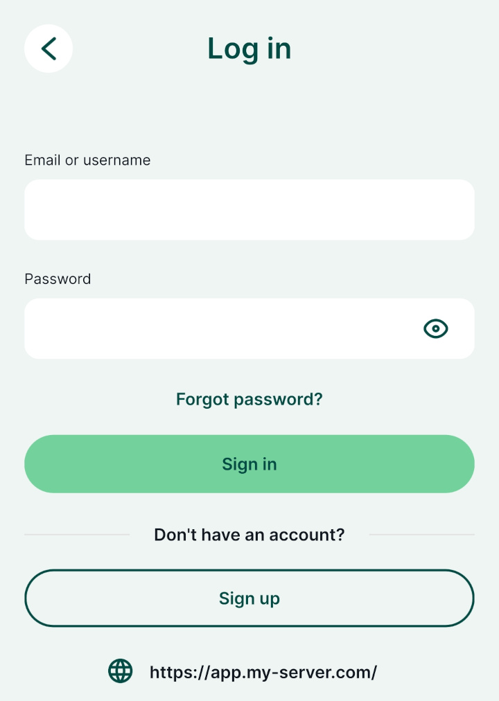 Servidor personalizado na aplicação móvel « Mergin Maps »