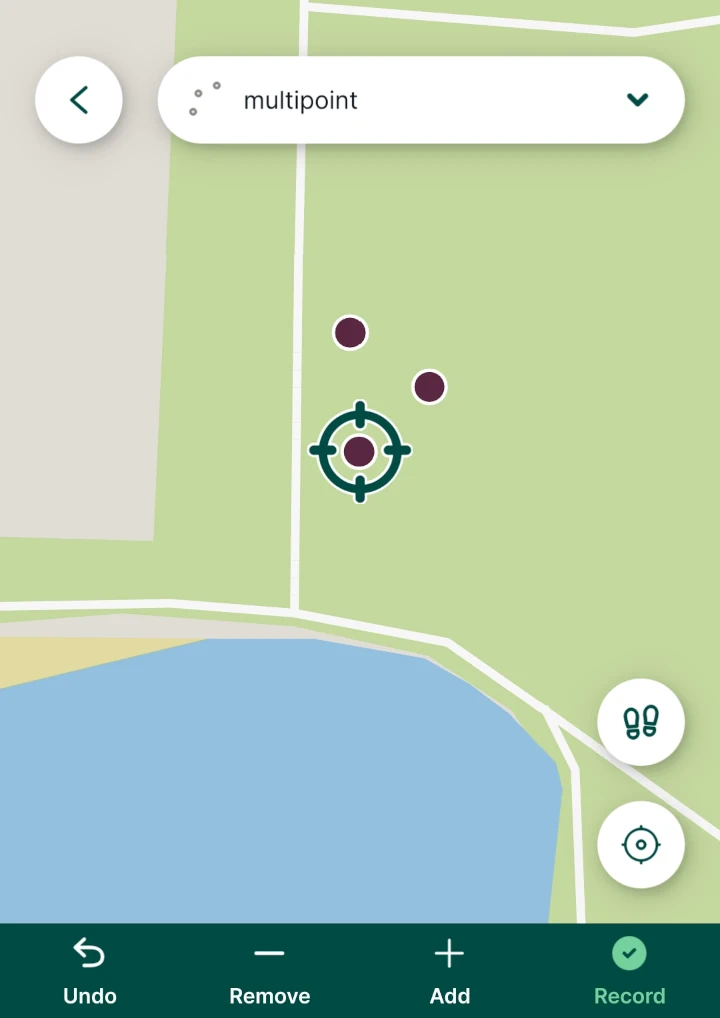 Adicionar um multiponto na aplicação móvel « Mergin Maps »