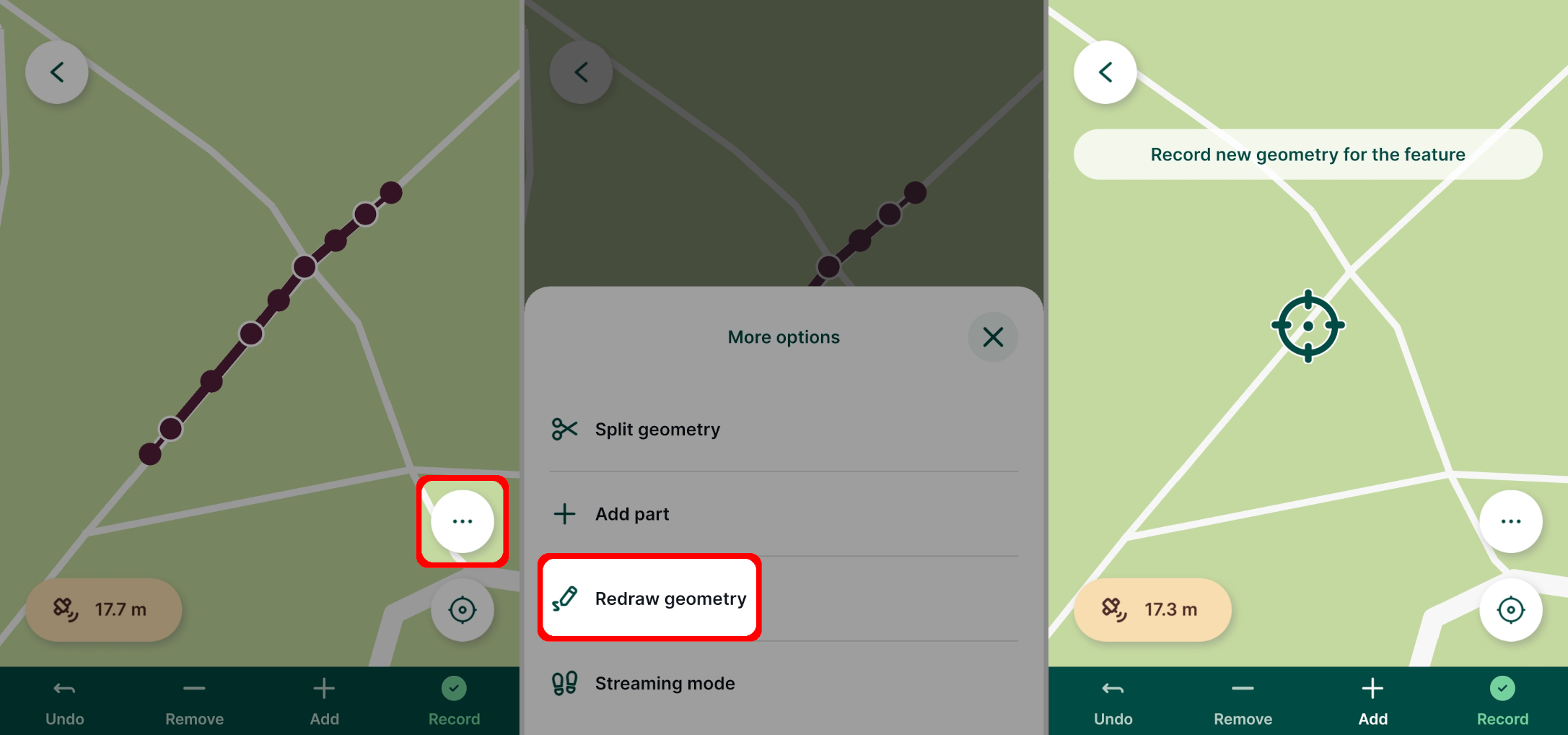 Redesenhar a geometria de um elemento de linha