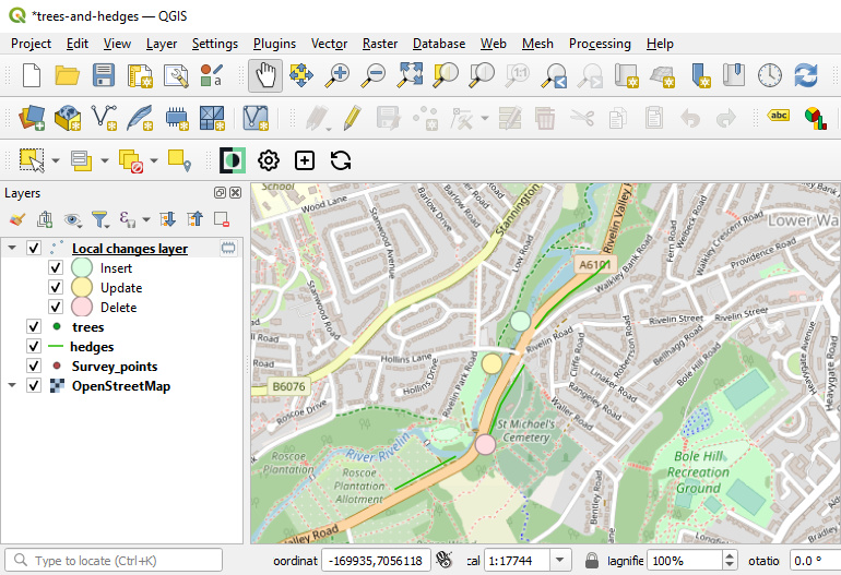 Alterações locais adicionadas ao projeto « QGIS »