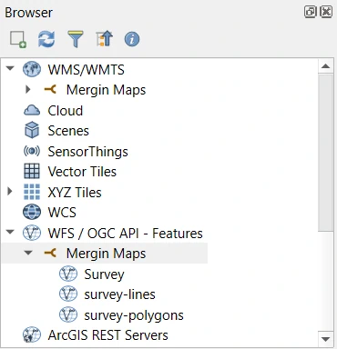 QGIS camadas WFS interligadas