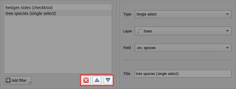 Filtragem no projeto « QGIS  » (Mergin Maps )