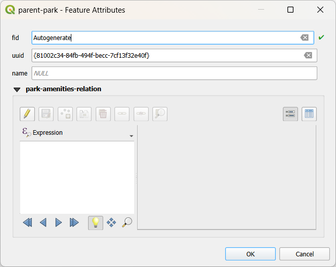 QGIS relação de atributos