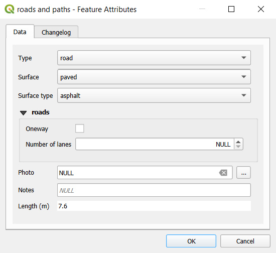 QGIS layout de formulário com separadores e grupos