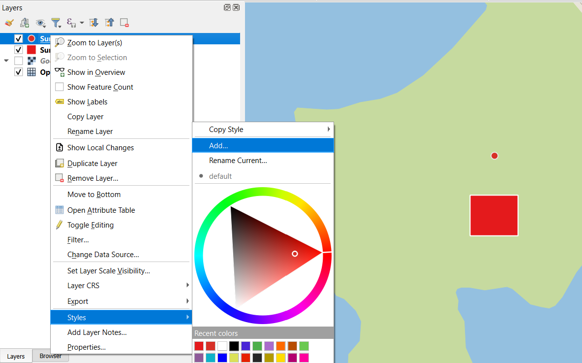 QGIS Adicionar novo estilo de camada