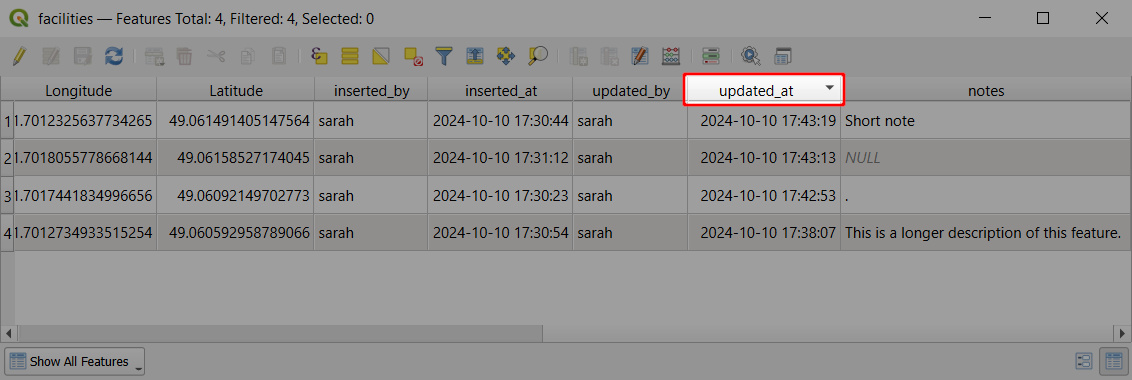 QGIS Ordenar a tabela de atributos por valor QGIS Ordenar a tabela de atributos por valor