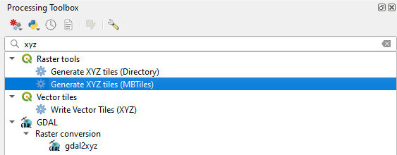 QGIS gerar mosaicos XYZ MBTiles QGIS gerar mosaicos XYZ MBTiles