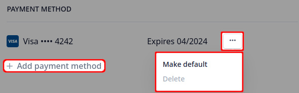 Adicionar forma de pagamento