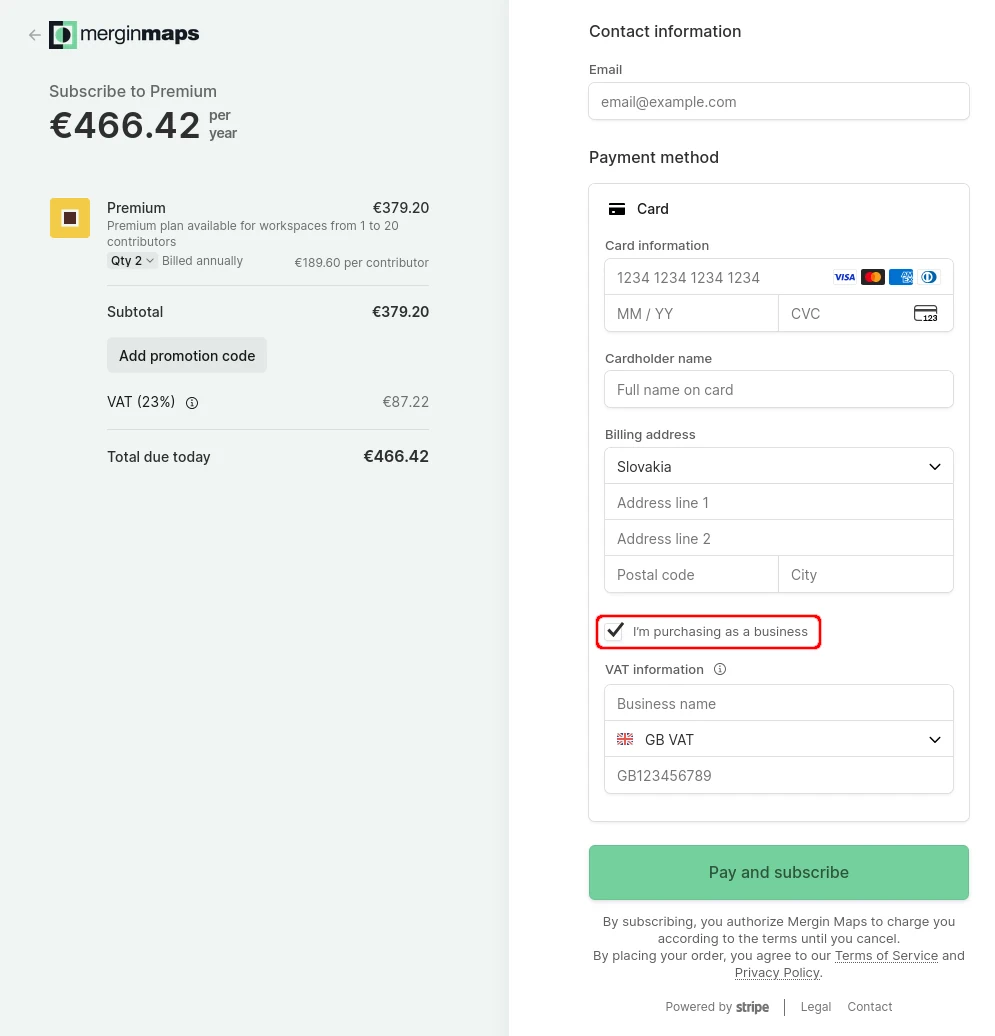 Finalização da compra da assinatura