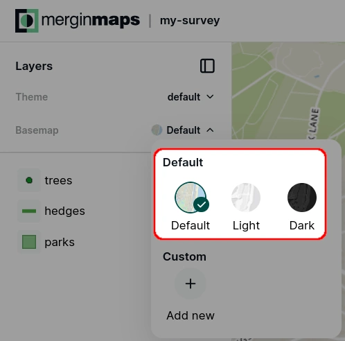 Mergin Maps Mapas de fundo do Webmaps Mergin Maps Mapas de fundo do Webmaps